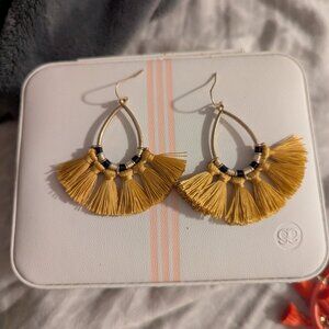 Yellow Tassel Earrings